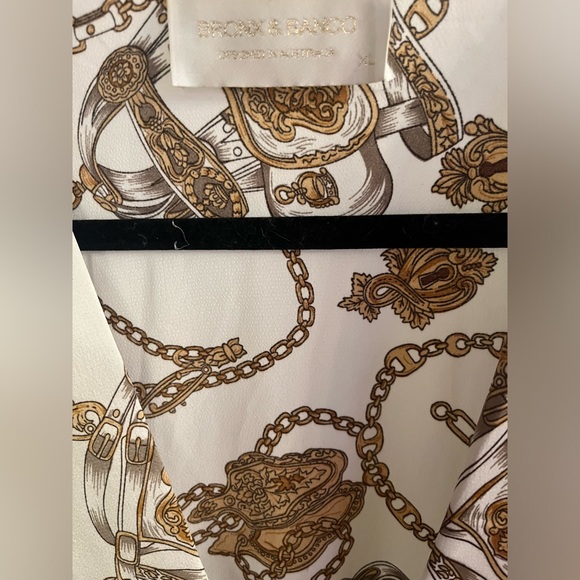 Bronx and Banco chain blouse in white (bodysuit), revolve - Picture 6 of 6